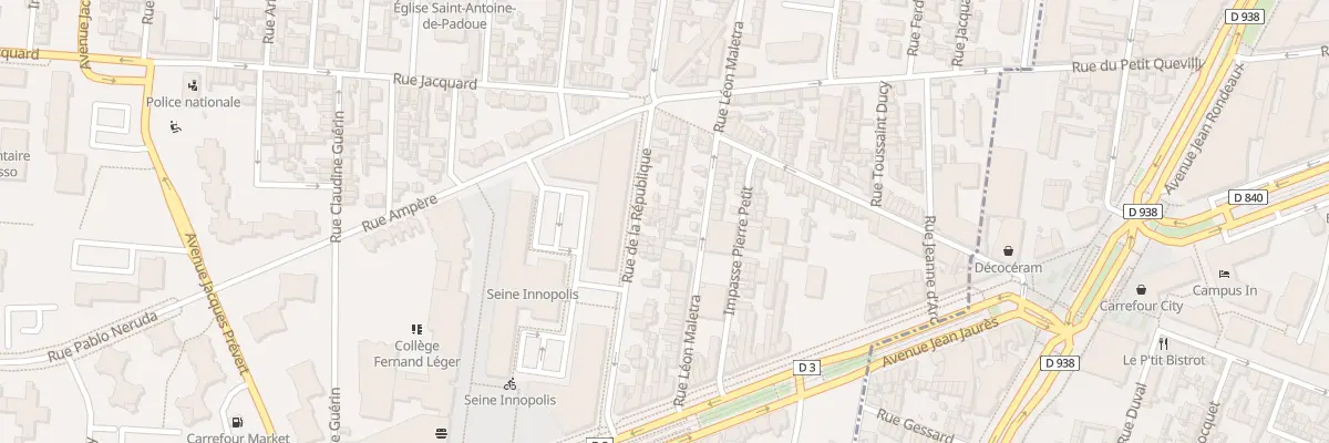 Plan du 91 Rue de la République au Petit-Quevilly