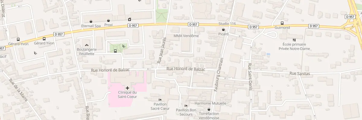 Plan du 15 Rue Honoré de Balzac à Vendôme
