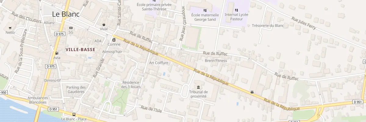 Plan du 49 Rue de la République au Blanc