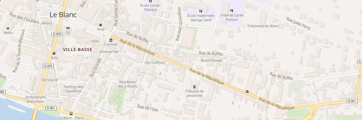Plan du 51 Rue de la République au Blanc