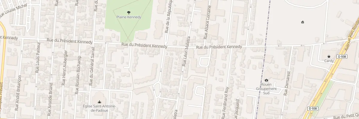 Plan du 95 Rue Leon Maletra au Petit-Quevilly