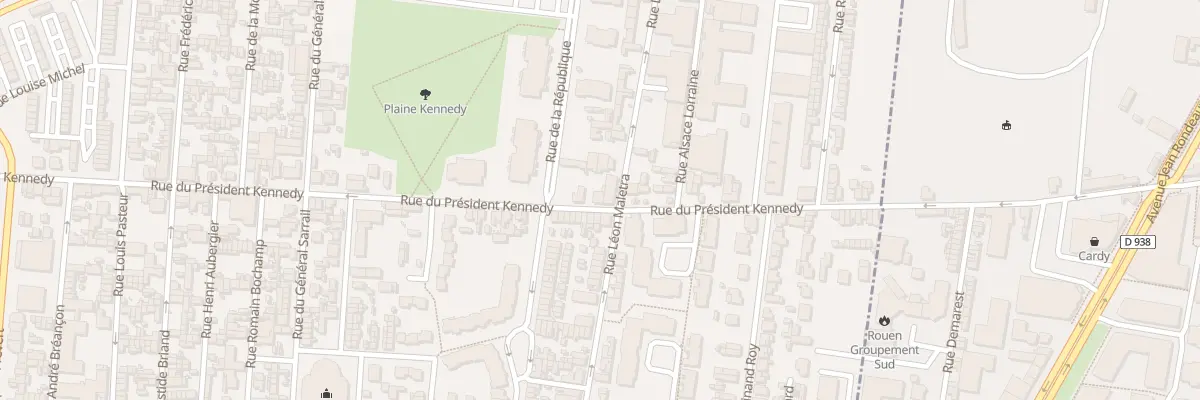 Plan du 203 Rue du President Kennedy au Petit-Quevilly