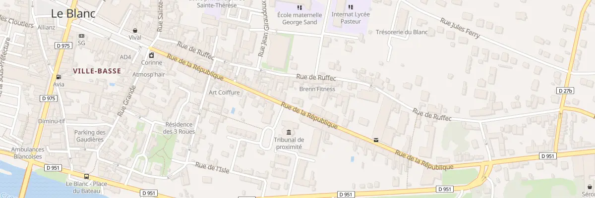 Plan du 59B Rue de la République au Blanc