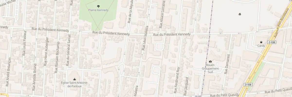 Plan du 76 Rue Leon Maletra au Petit-Quevilly