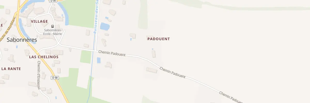 Plan du 23A Padouent à Sabonnères