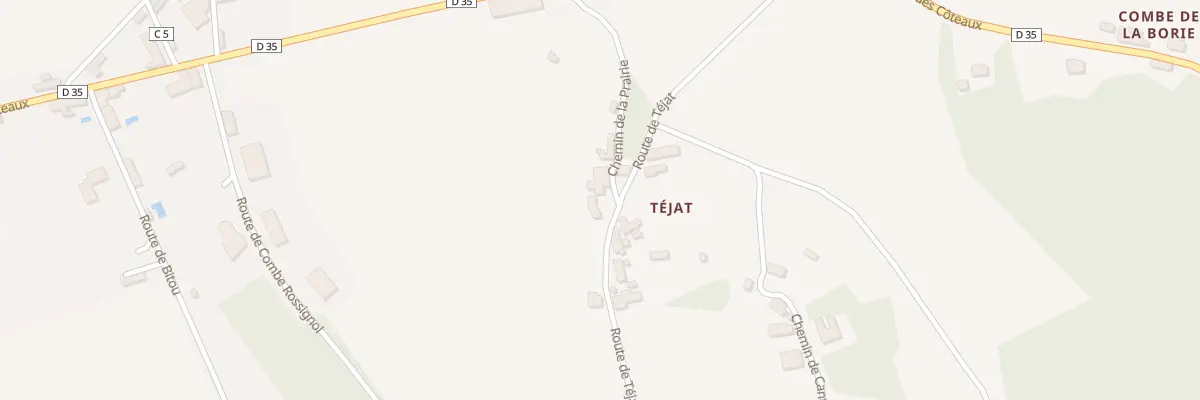 Plan du 74 Tejat à Meyrals