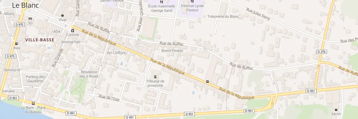Plan du 65 Rue de la République au Blanc