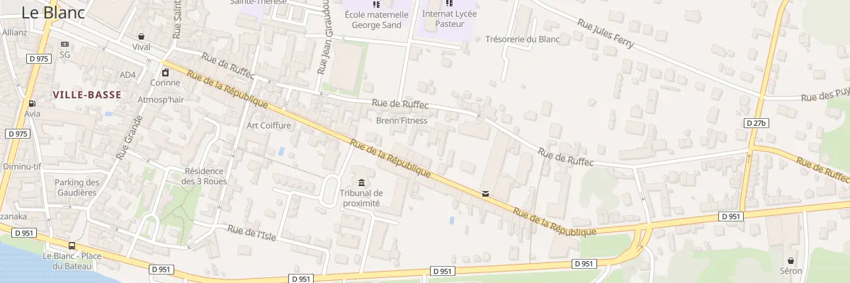 Plan du 67 Rue de la République au Blanc