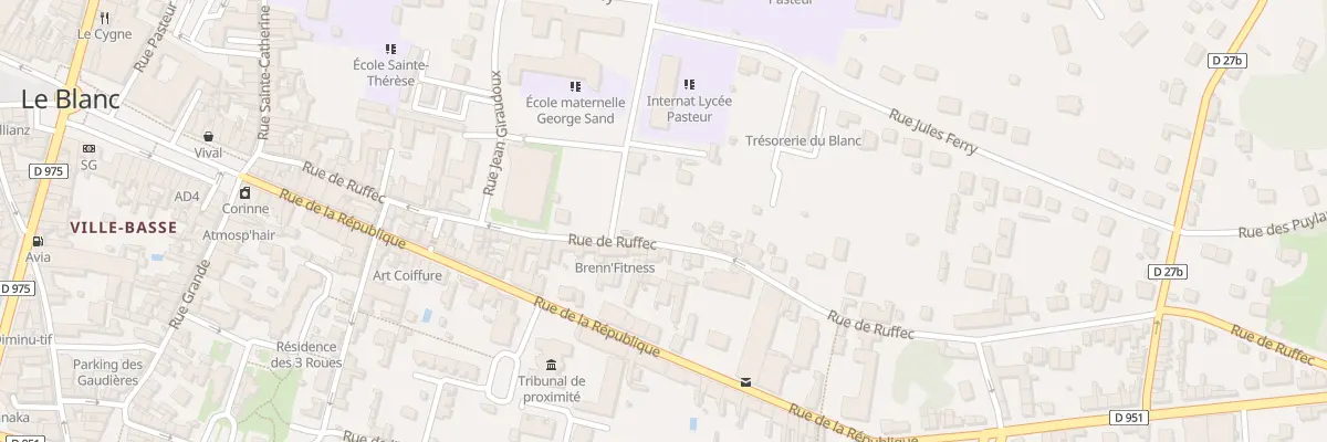 Plan du 45 Rue de Ruffec au Blanc