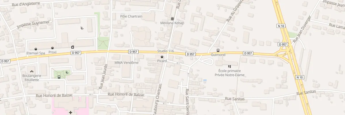 Plan du 61 Fg Chartrain à Vendôme