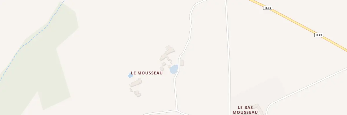 Plan du 1 Le Mousseau à Mesland