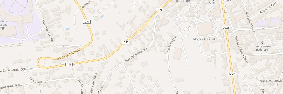 Plan du 16 Rue des Fontaines à Dieppe