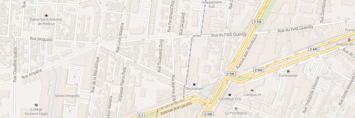 Plan du 16A Rue Jeanne d’Arc au Petit-Quevilly