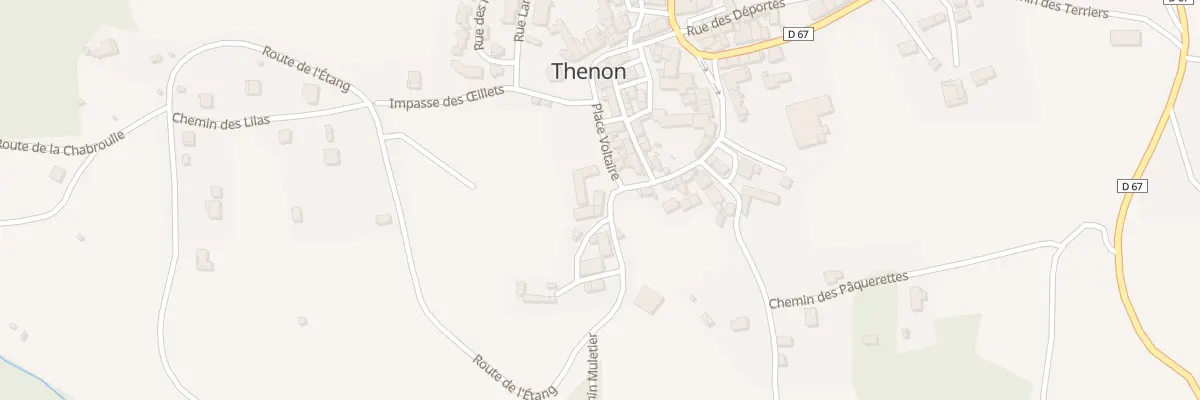 Plan du 9007 Rue Berthelot à Thenon
