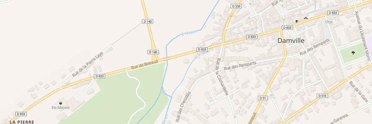 Plan du 28 Rue de Breteuil - Damville à Mesnils-sur-Iton