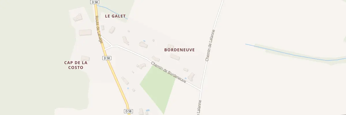 Plan du 209 Che de Bordeneuve à Sabonnères