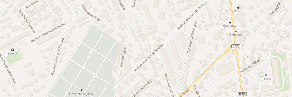 Plan du 14 Av Boucher de Perthes à Dieppe