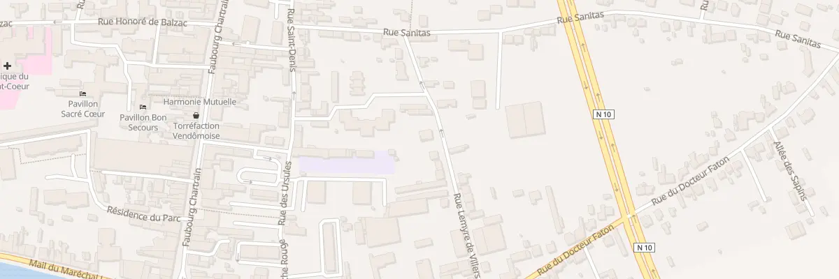 Plan du 4B Rue Le Myre de Vilers à Vendôme