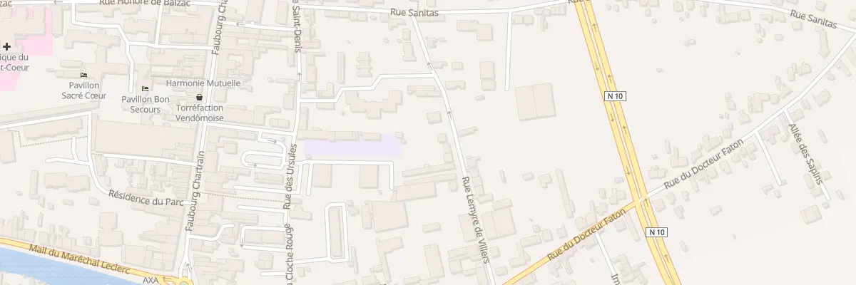 Plan du 6 Rue Le Myre de Vilers à Vendôme