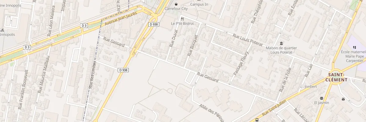 Plan du 38 Rue Bocquet à Rouen