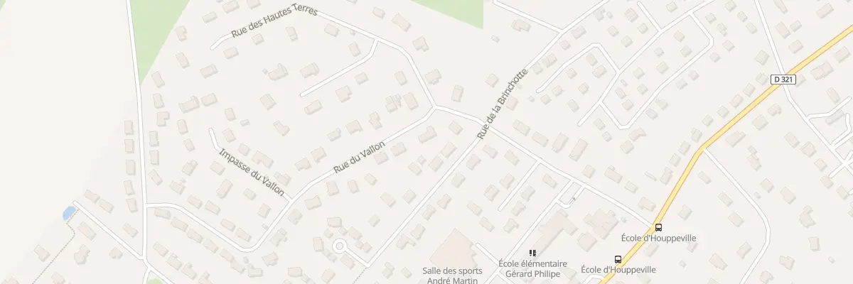 Plan du 1 Rue du Vallon à Houppeville