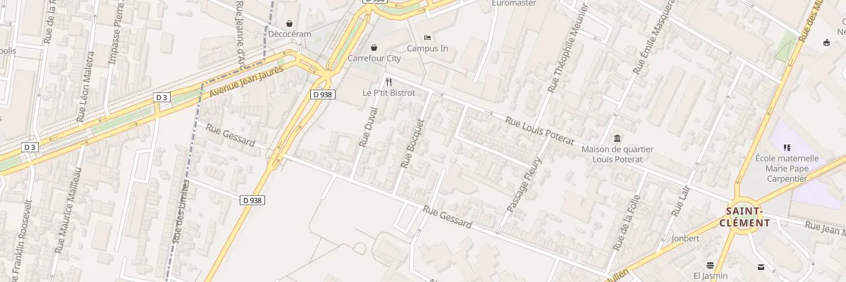 Plan du 21 Rue Bocquet à Rouen