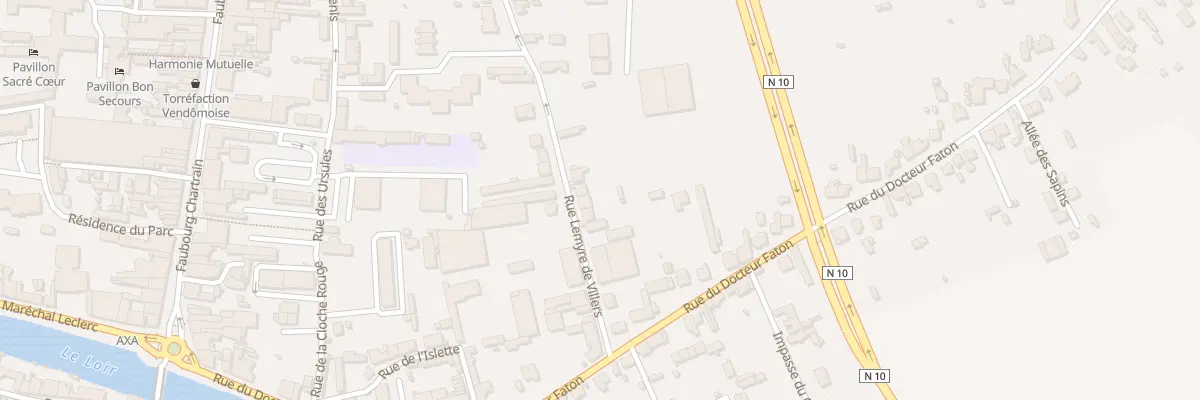 Plan du 23 Rue Le Myre de Vilers à Vendôme