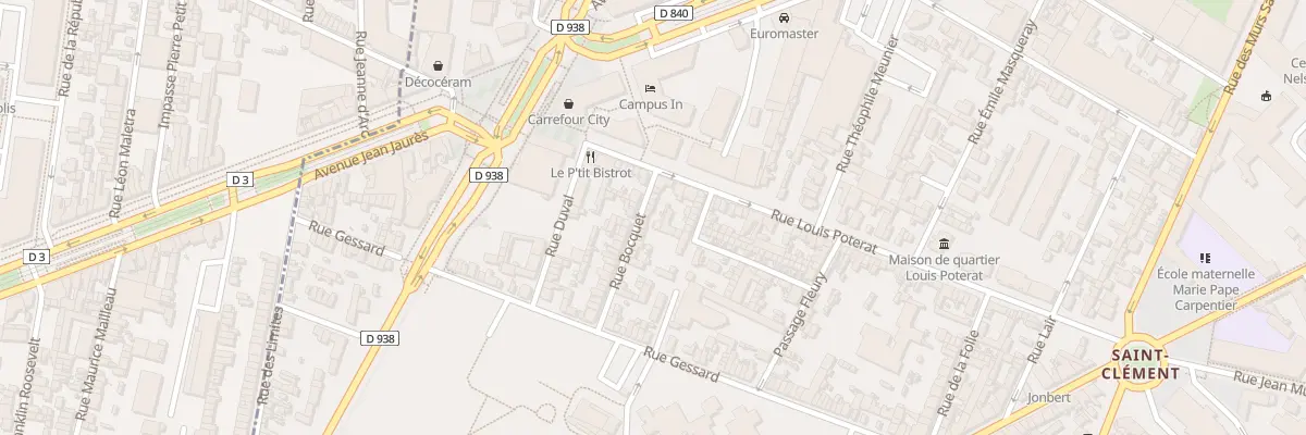 Plan du 11 Rue Bocquet à Rouen