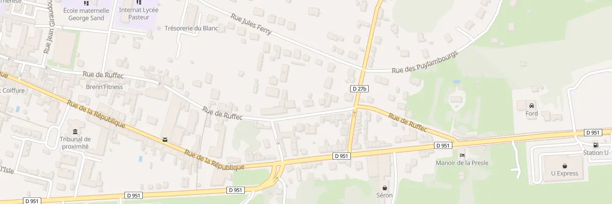 Plan du 71B Rue de Ruffec au Blanc