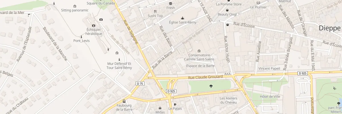 Plan du 97 Rue de la Barre à Dieppe