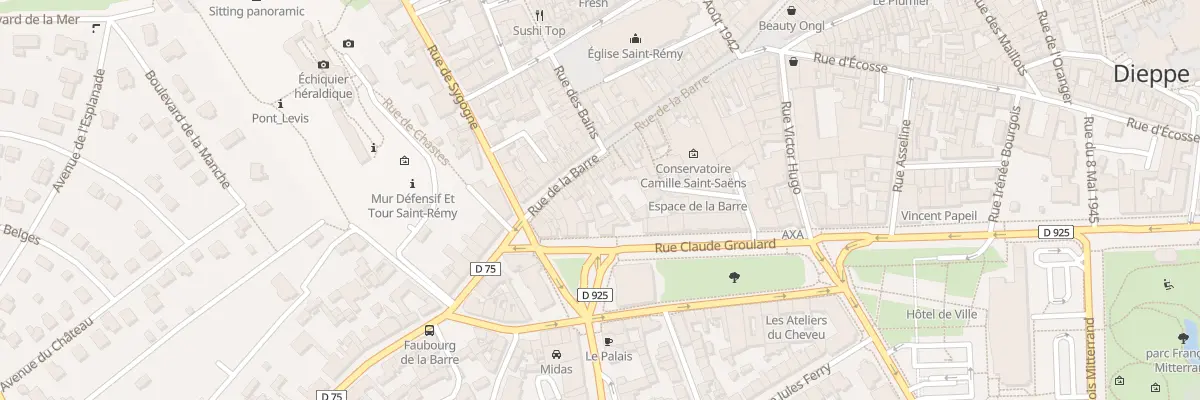 Plan du 101 Rue de la Barre à Dieppe