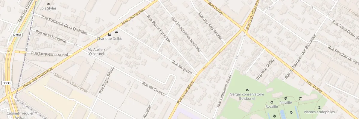 Plan du 2 Rue Jacquard à Rouen