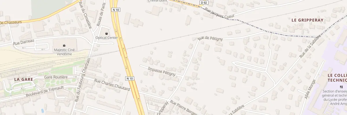 Plan du 3 Imp de Pétigny à Vendôme