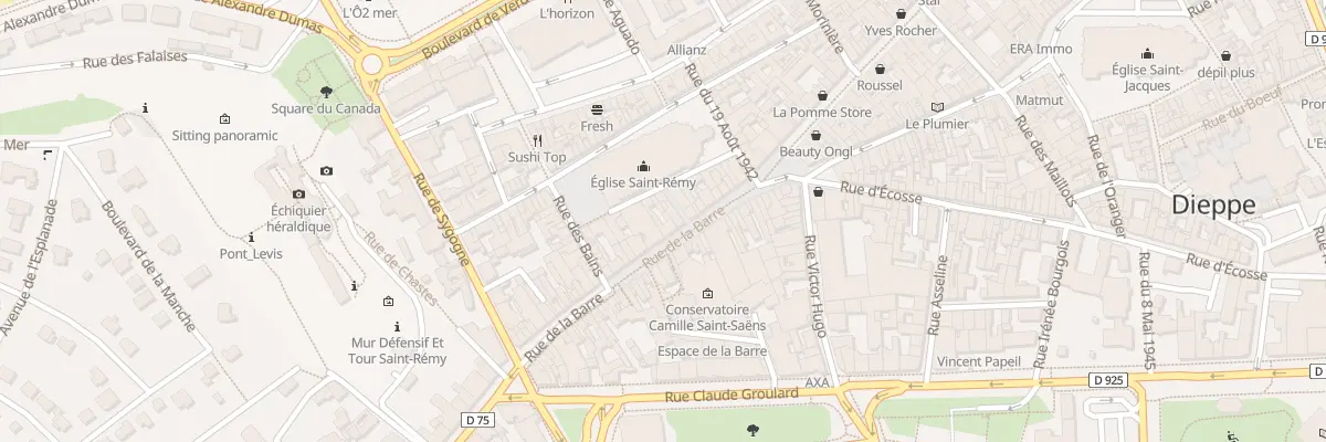 Plan du 24 Rue de la Barre à Dieppe