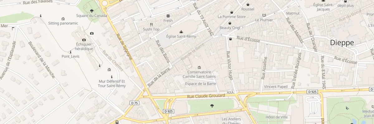 Plan du 67 Rue de la Barre à Dieppe