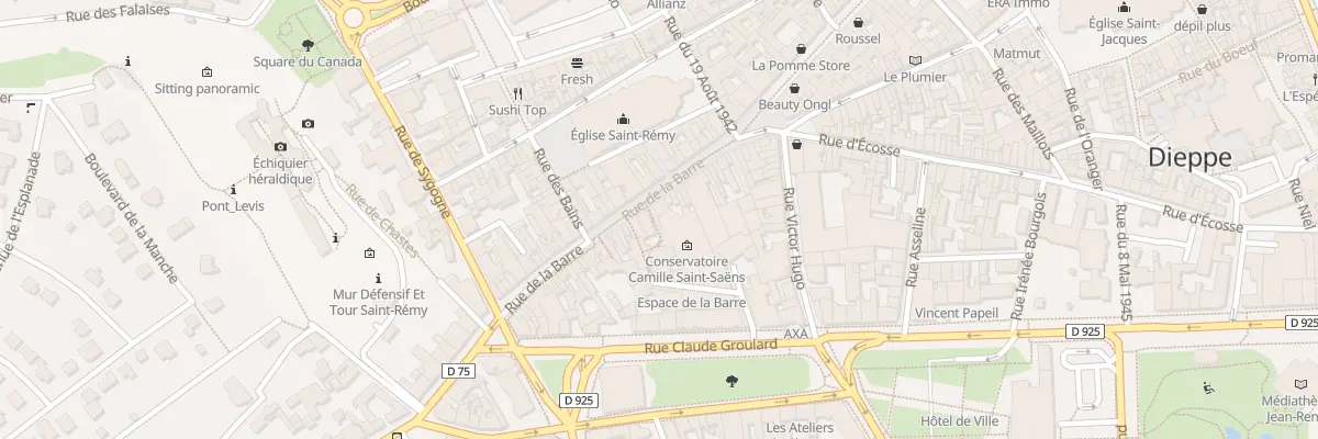 Plan du 61 Rue de la Barre à Dieppe
