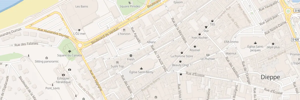 Plan du 1 Rue Cdt Fayolle à Dieppe