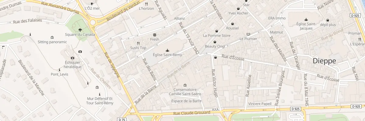 Plan du 16 Rue de la Barre à Dieppe