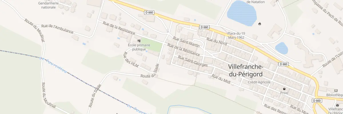 Plan du 70 Rue Saint Georges à Villefranche-du-Périgord