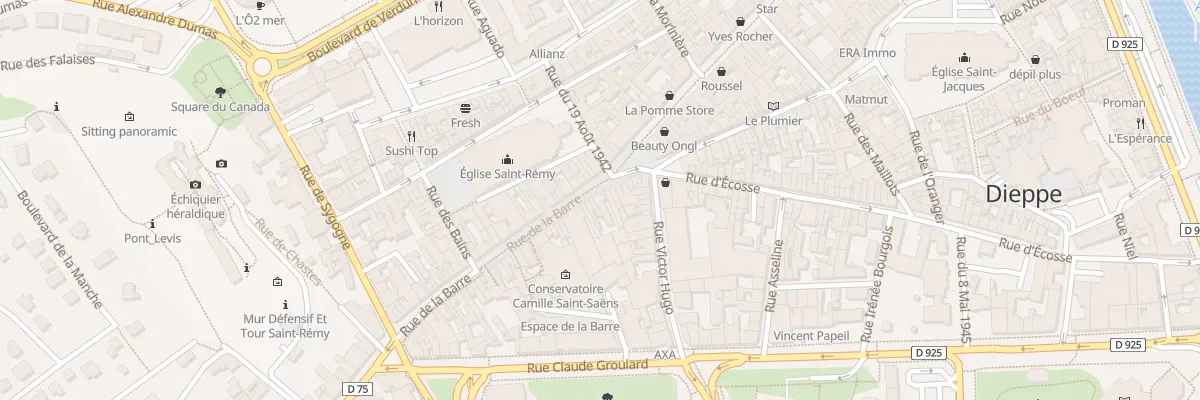Plan du 27 Rue de la Barre à Dieppe
