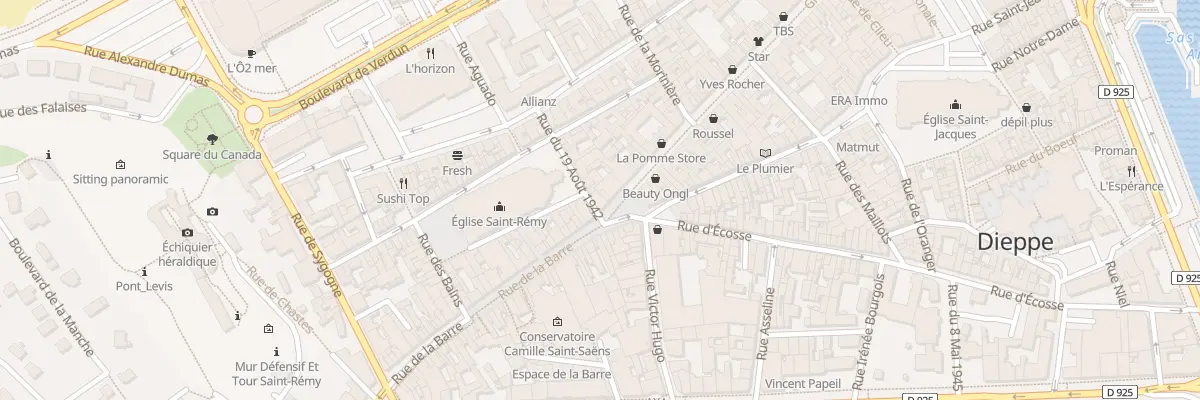 Plan du 218 Grande Rue à Dieppe