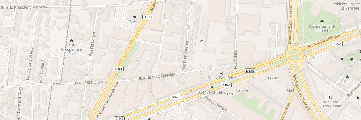 Plan du 40 Rue Dambourney à Rouen