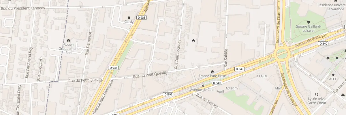 Plan du 38 Rue Dambourney à Rouen