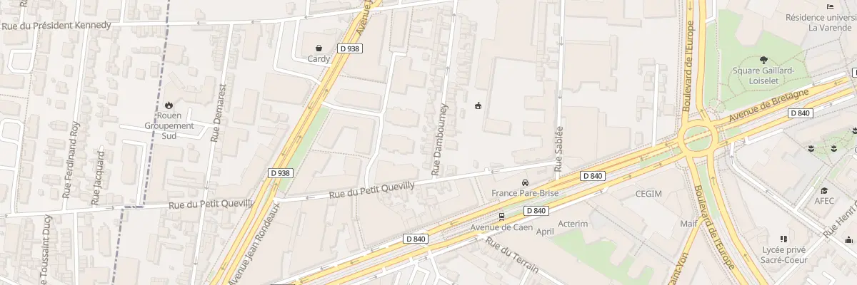 Plan du 36 Rue Dambourney à Rouen