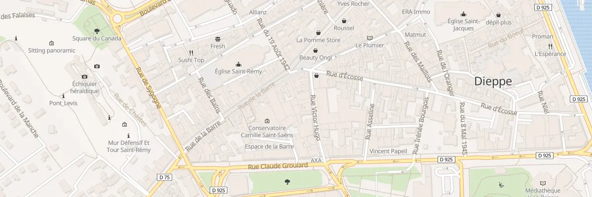 Plan du 15B Rue de la Barre à Dieppe