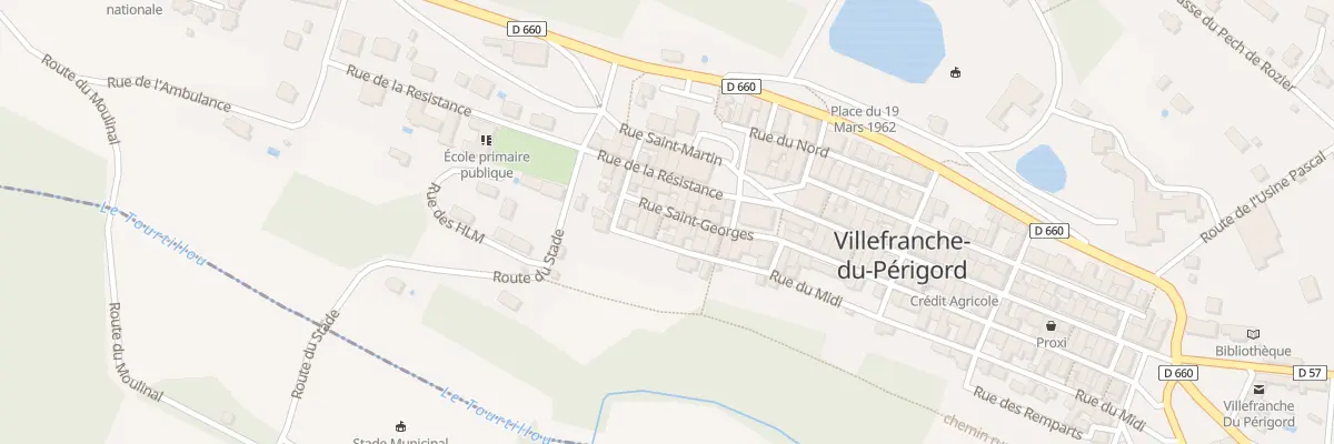 Plan du 73 Rue Saint Georges à Villefranche-du-Périgord