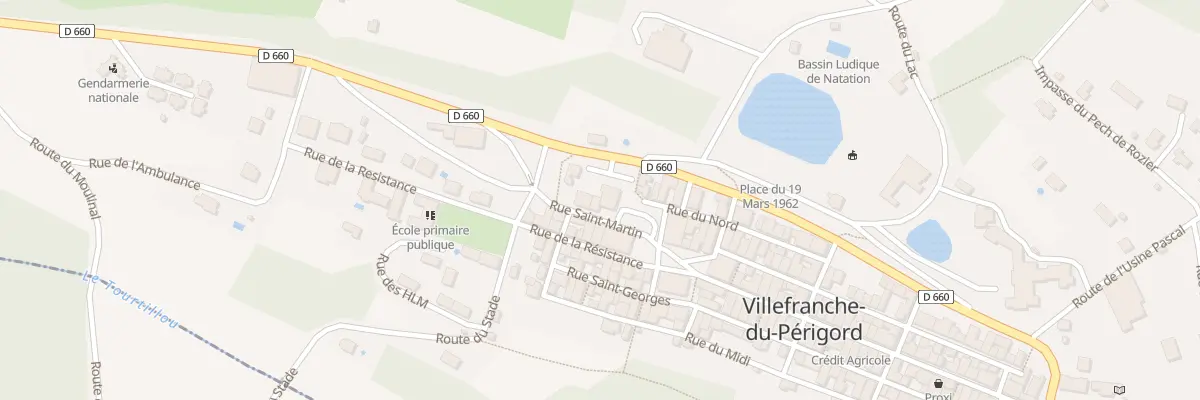 Plan du 60 Rue Saint Martin à Villefranche-du-Périgord