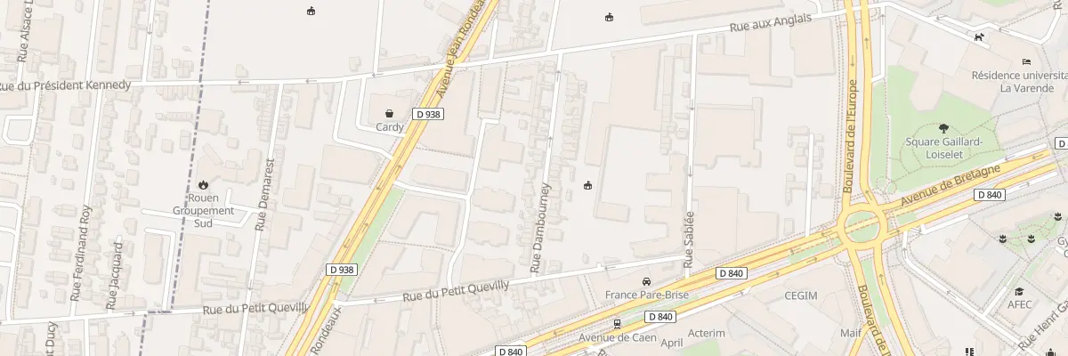 Plan du 24 Rue Dambourney à Rouen