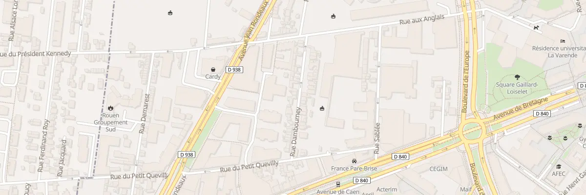 Plan du 22 Rue Dambourney à Rouen