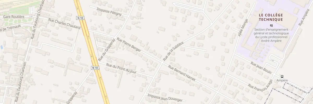 Plan du 16 Rue Pierre Berger à Vendôme